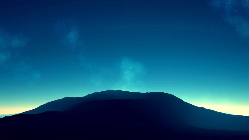 mountain sky clouds twilight landscape serene