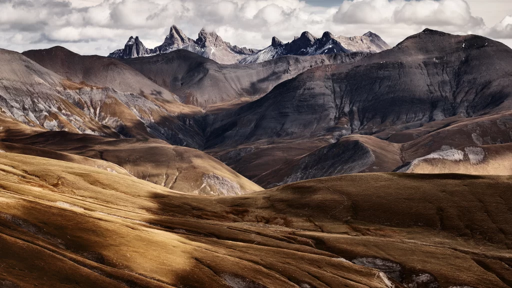 mountains landscape clouds sky sunlight