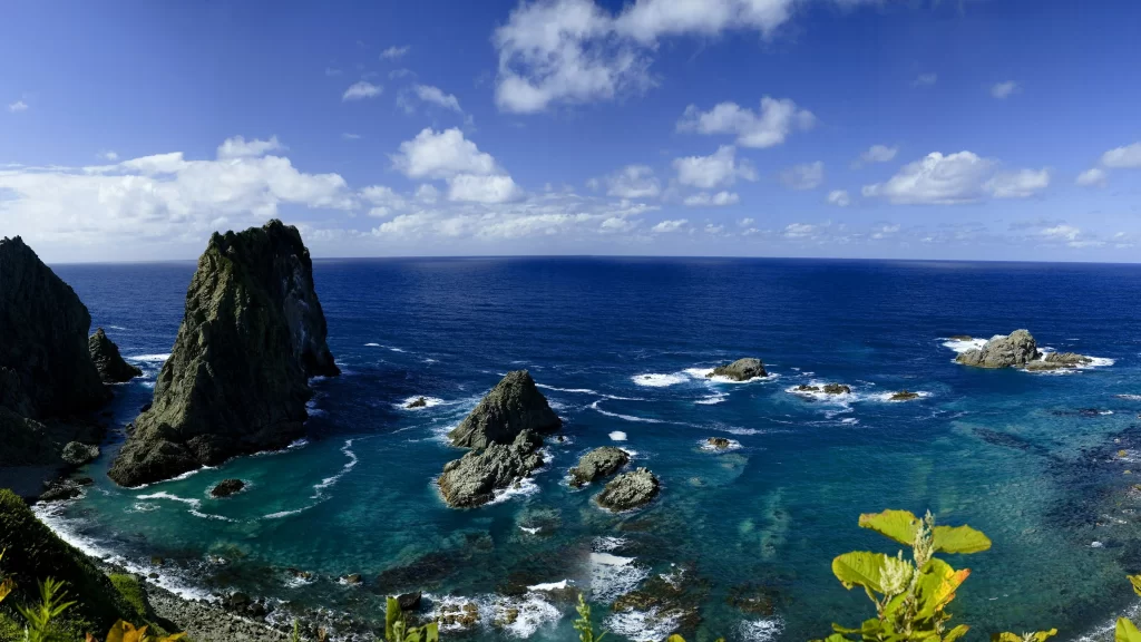 ocean rock sky cloud water wave