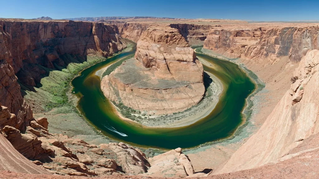 river canyon nature landscape water rock