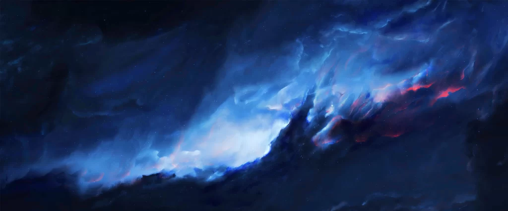 space, cosmic, nebula, stars, clouds, colors