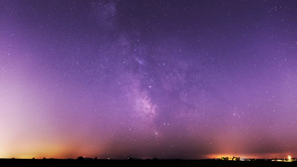 stars sky night horizon landscape celestial