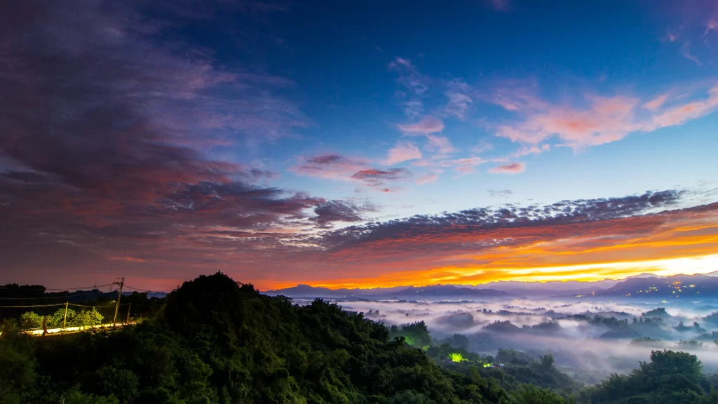 sunset clouds sky landscape nature tranquility