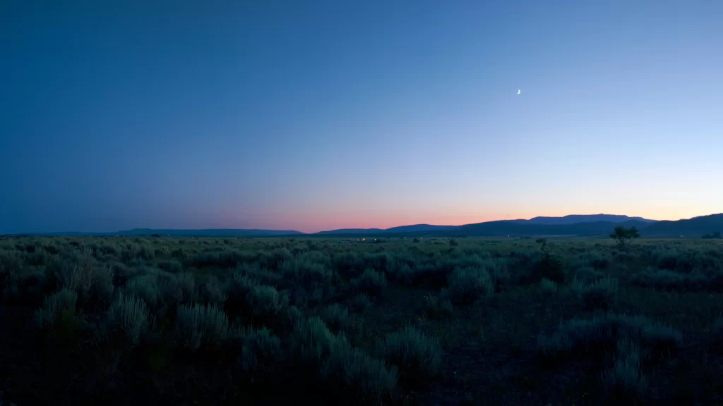 twilight landscape sky vegetation horizon tranquility