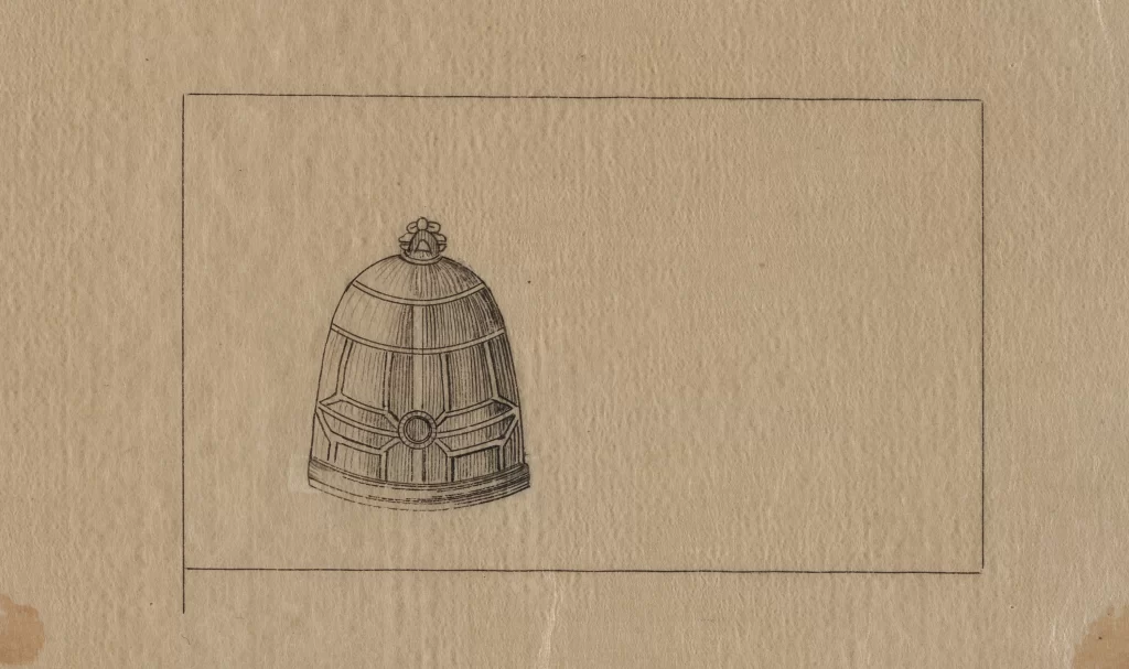 Vintage Monochrome Bell Decorative Textured Illustration