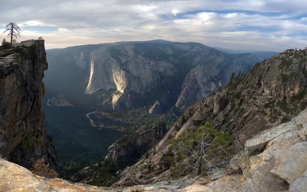 Mountainous Landscape Cliff Edge Forest Valley