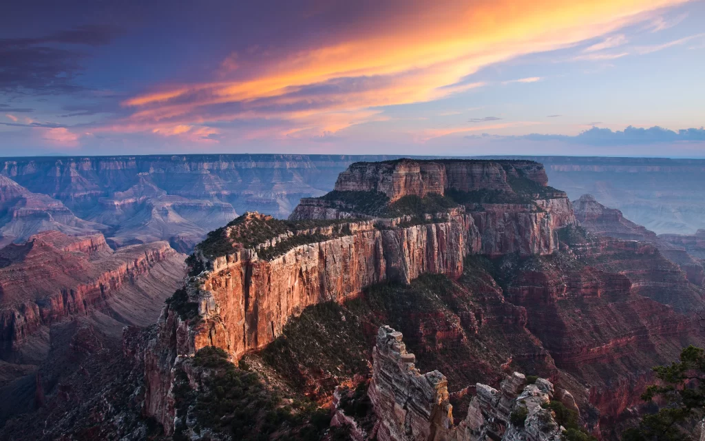 Sunset Grand Canyon Layers Rock Formation