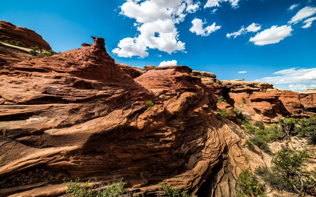 Red Rock Canyon Blue Sky Clouds Desert