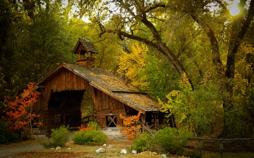 Autumn Rustic Barn Wooden Structure Nature