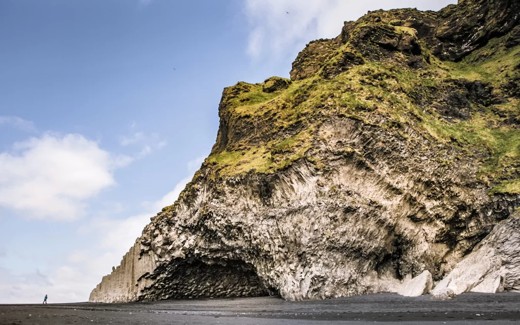 Cliffside Coastal Landscape Rocky Terrain Greenery Blue Sky
