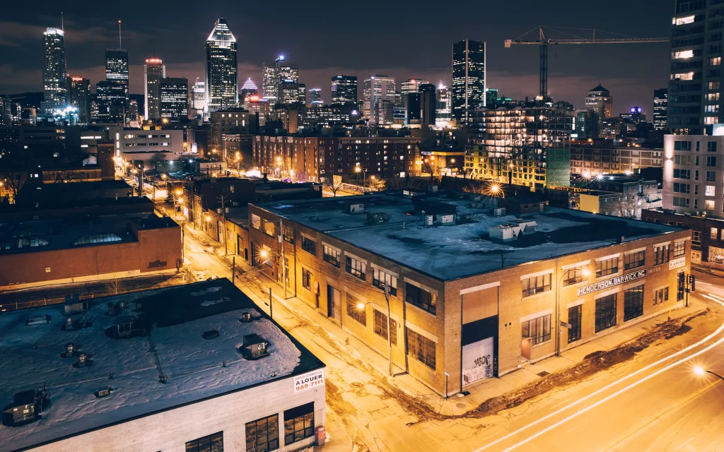 Cityscape Night Lights Urban Architecture Building