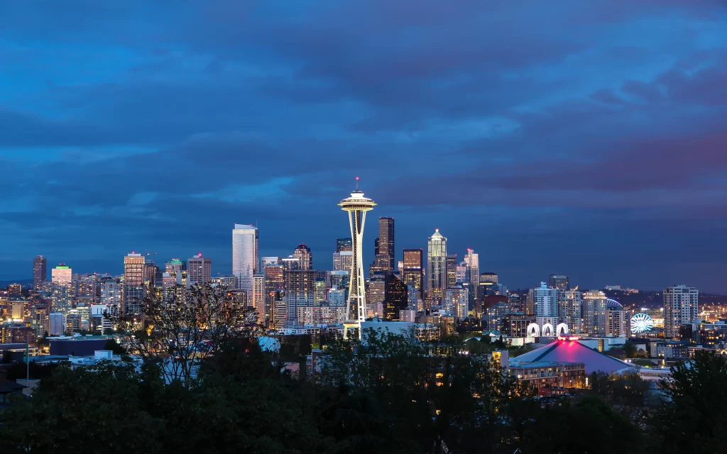 Cityscape Night Skyline Lights Urban Architecture