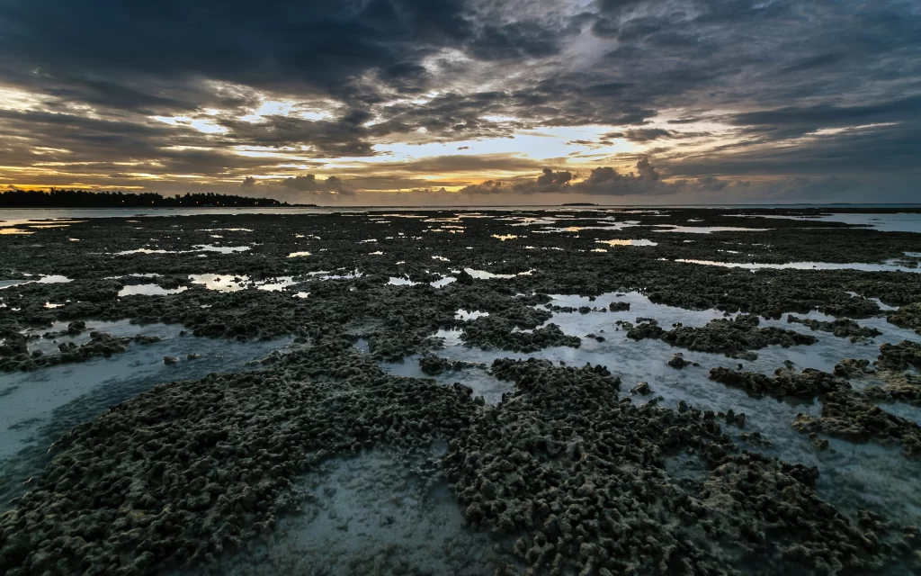 Sunset Clouds Ocean Horizon Reflections