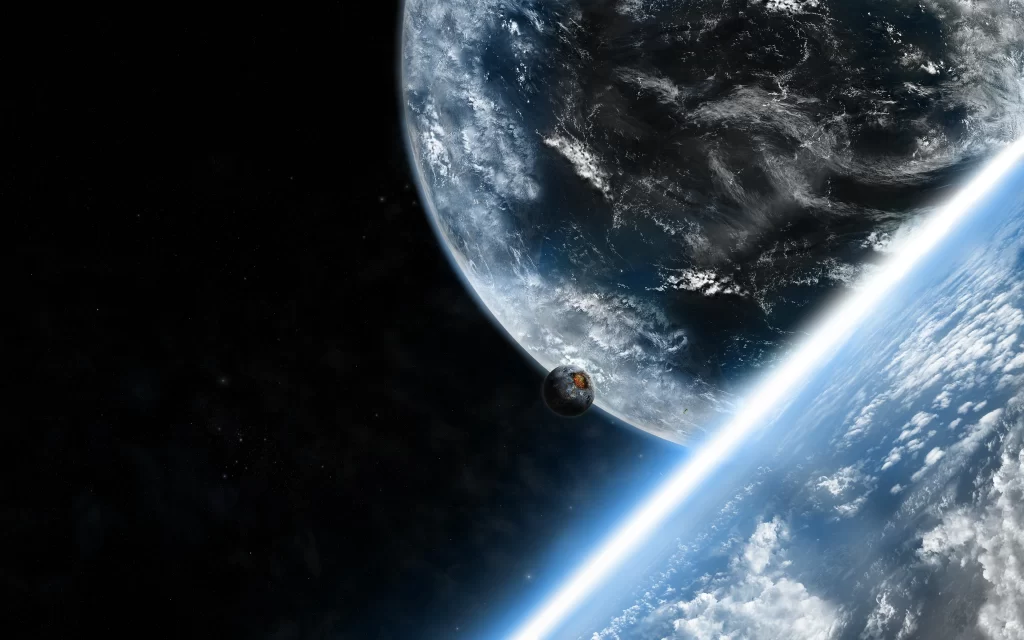 Space Earth Moon Atmosphere Clouds