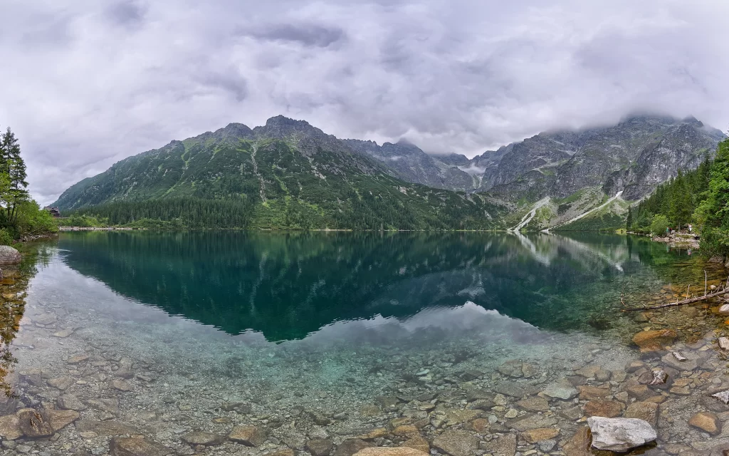 Mountain Lake Clear Water Reflection Forest