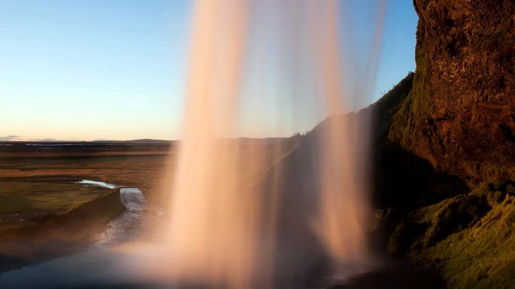 waterfall landscape nature sunlight sky