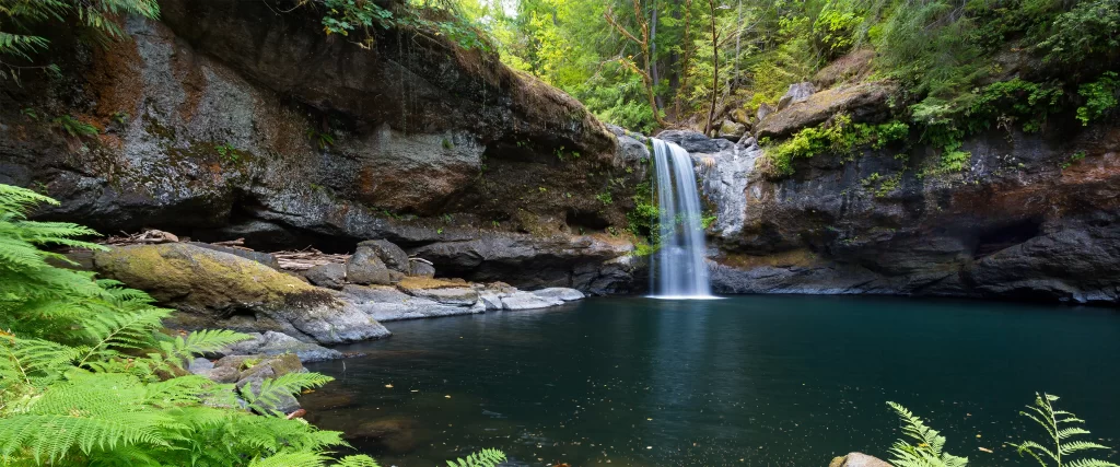 waterfall, nature, greenery, rocks, serene, pool