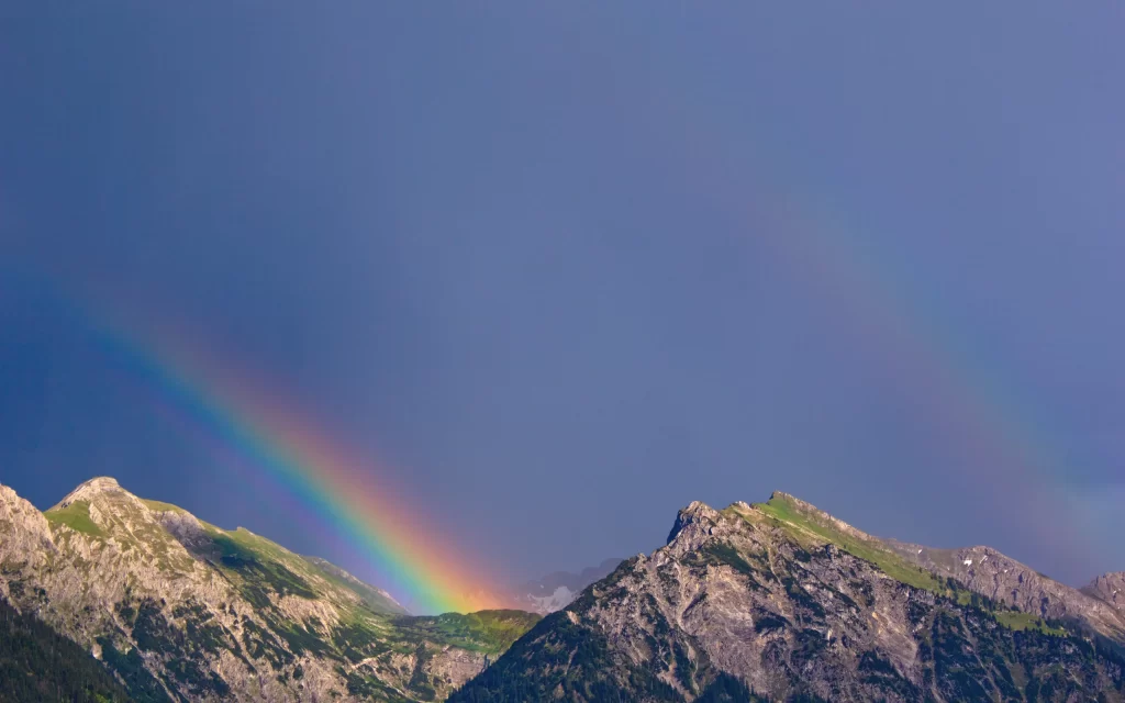 Rainbow Mountains Sky Nature Scenery