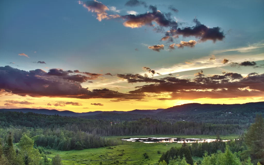 Sunset Clouds Landscape Nature Scenic