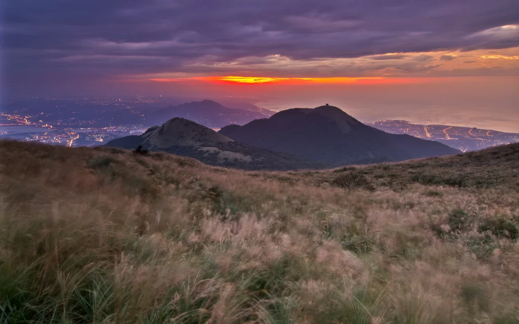 Sunset Mountain Landscape Cityscape Twilight Clouds
