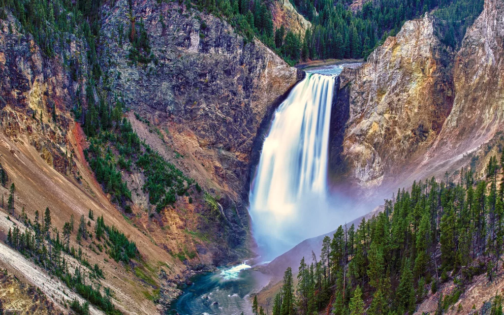 Waterfall Canyon River Forest Mist Nature
