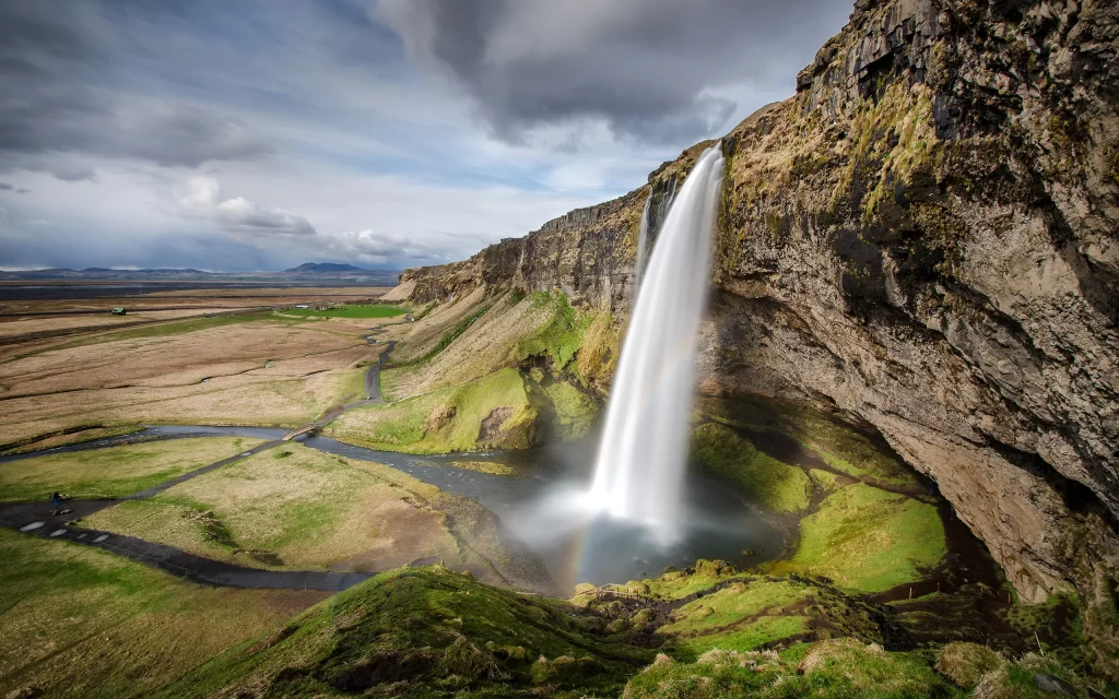 Waterfall Cliff Landscape Nature Scenic